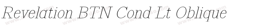Revelation BTN Cond Lt Oblique字体转换